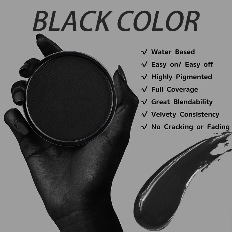 30g Face Body Painting Palette,Non-Toxic & Safe Monochromatic Water Based Face & Body PaintMakeup for Cosplay,Halloween Festival