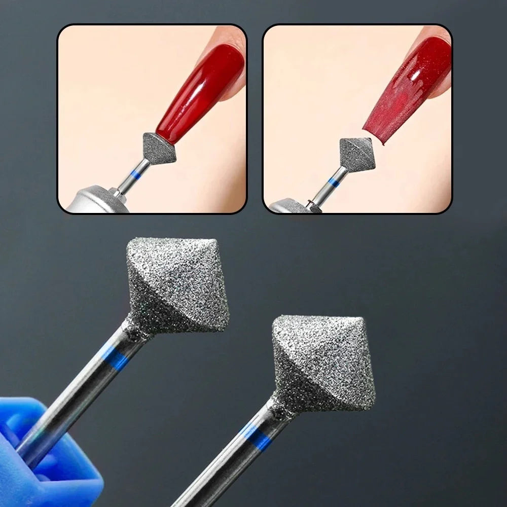 Diamond Nail Drill Bit 3/32 inch, Rotary Cuticle Cleaning Burr for Manicure Drills