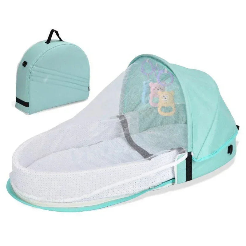 Portable Foldable Baby Bassinet, Travel Crib Bed for Newborns