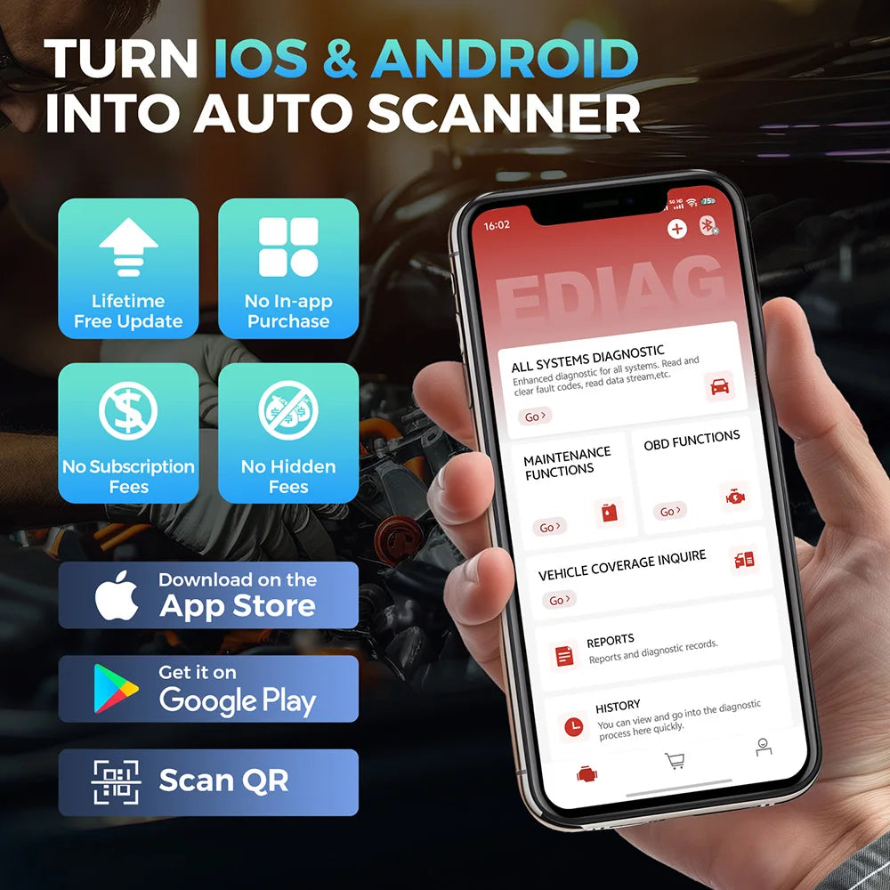 OBD2 Scanner all system auto car scanner 15 Reset Active Test CANFD FCA Autoauth