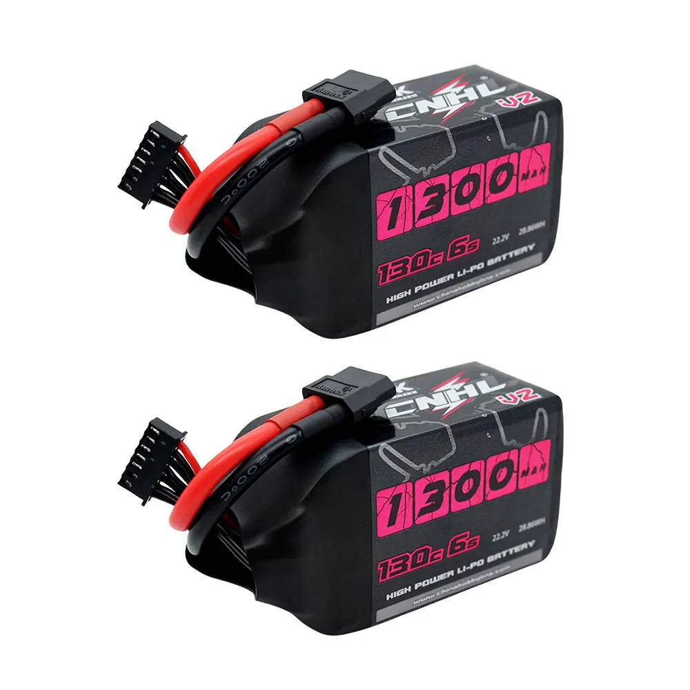 CNHL 6S 22.2V Lipo Battery 1300mah 130C with XT60 Plug For FPV Airplane Racing Models Lipo Parts 2PCS
