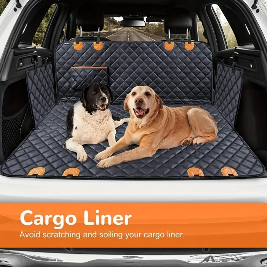 Waterproof Dog Car Seat Cover Hammock, Heavy-Duty Scratchproof Nonslip Back Seat Protector