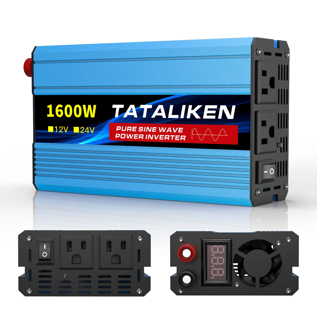 Pure Sine Wave Inverter DC12V To AC110V 60HZ 1000W/1600W/2200W/2500W/3000W/3500W/4000W Power Voltage Converte