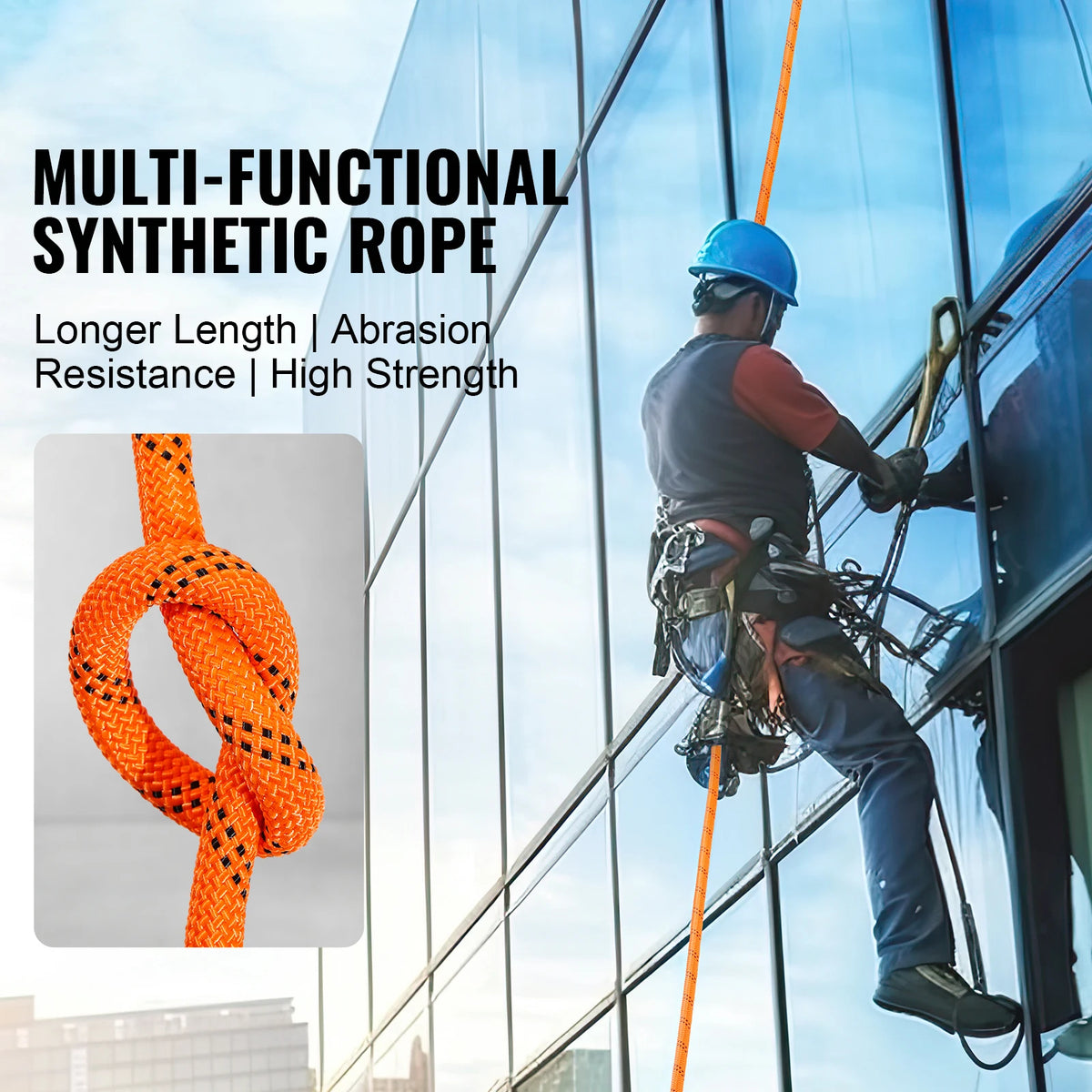 SucceBuy 120ft Double-Braid Polyester Rope