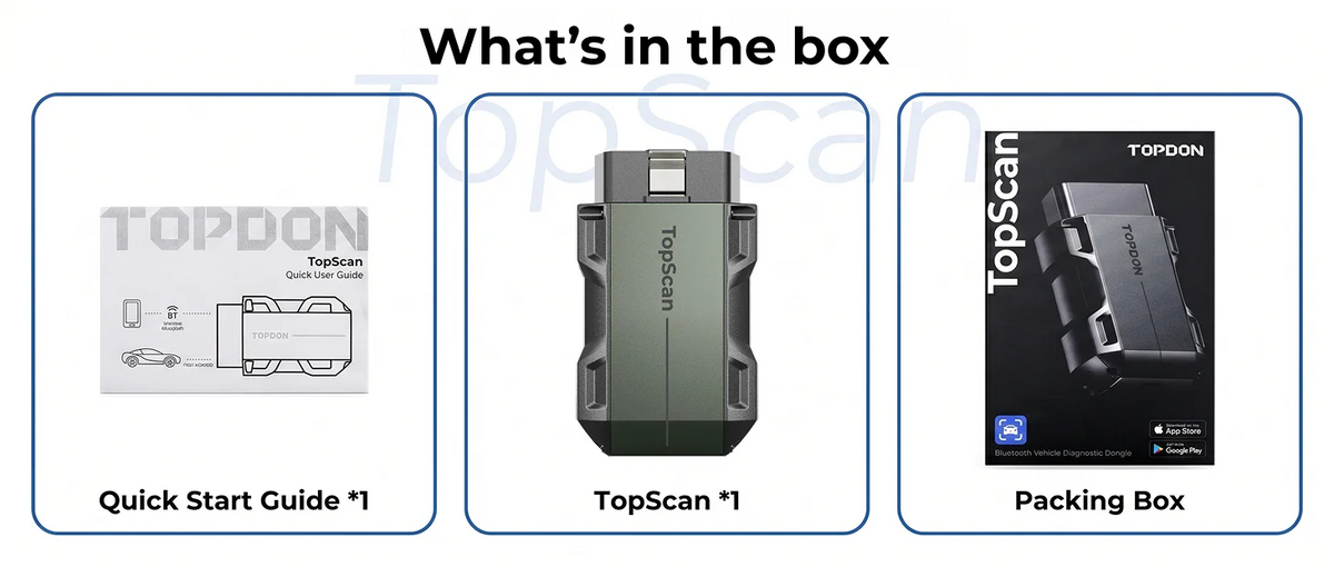 TOPDON TopScan Lite Scanner Smart Diagnostic Tool DTC Repair Guide Bluetooth OBD2 Code Reader Code Reader Full System