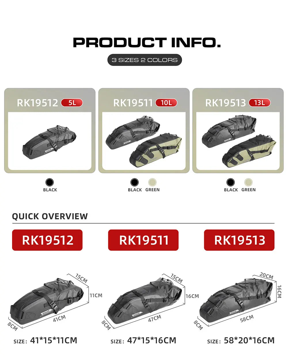 Bicycle Bag 5L-13L Full Waterproof Road Mountain Bike Cycling Rear Rack Bag Luggage Pannier Bike Saddle Accessories
