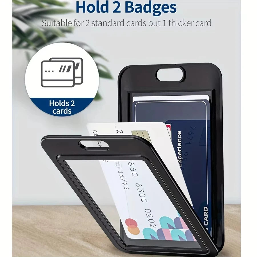 Retractable Double-Sided ID Card Holder