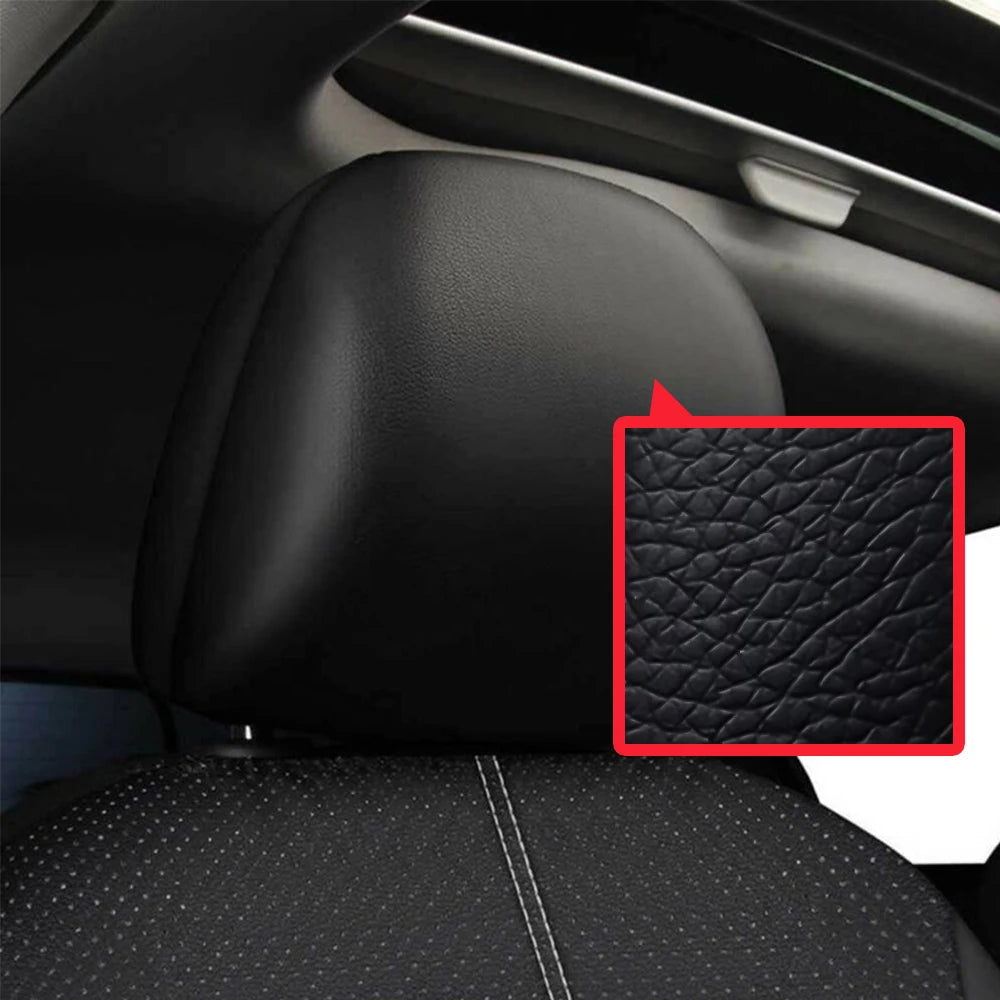 9pcs/Set Car Seat Cover Universal Leather Black Seat Protector Cover Complete Set of All Seasons Car Interior Accessories
