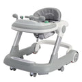 2 in 1 Baby Push Walker and Activity Walker with Removable Feeding Tray and Music Tray, Batteries Not Included