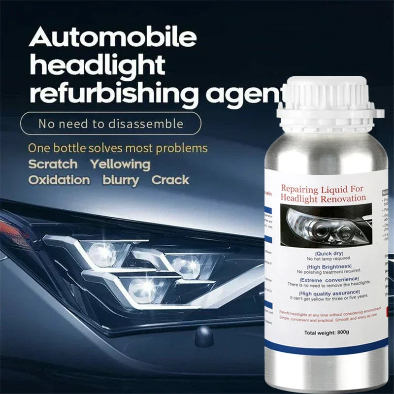 Car Headlight Polymer Polish, 800ml (2 Pack)