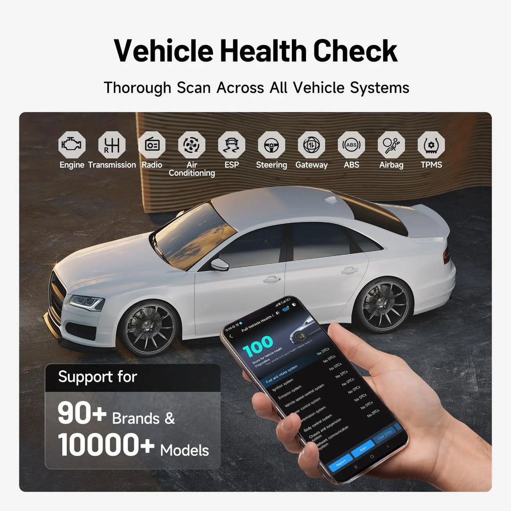TOPDON CarPal Bluetooth OBD2 Scanner, All-System Car Diagnostic Tool for iOS and Android