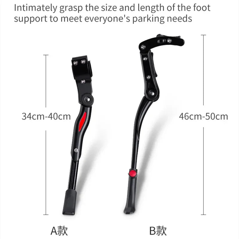 ROCKBROS Bicycle Kickstand Parking Cycling Adjustable MTB Road Racks Bike Support Side Kick Stand Foot Brace Accessories