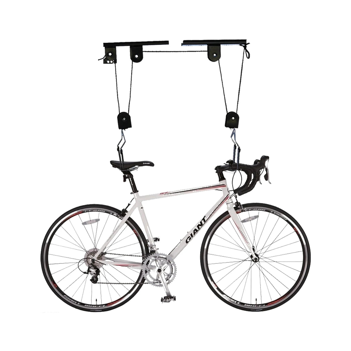 Bike Hoist for Garage Ceiling Mount Pulley System Bike Storage Set Of Bike Hangers for Garage Storage