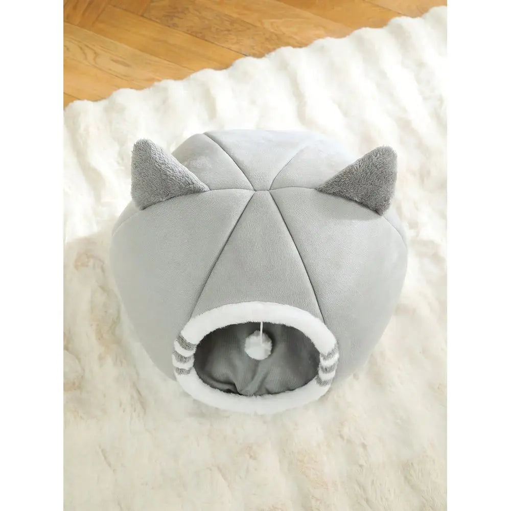 Washable Cat Bed for Indoor Cats, Soft Calming Kitten Bed