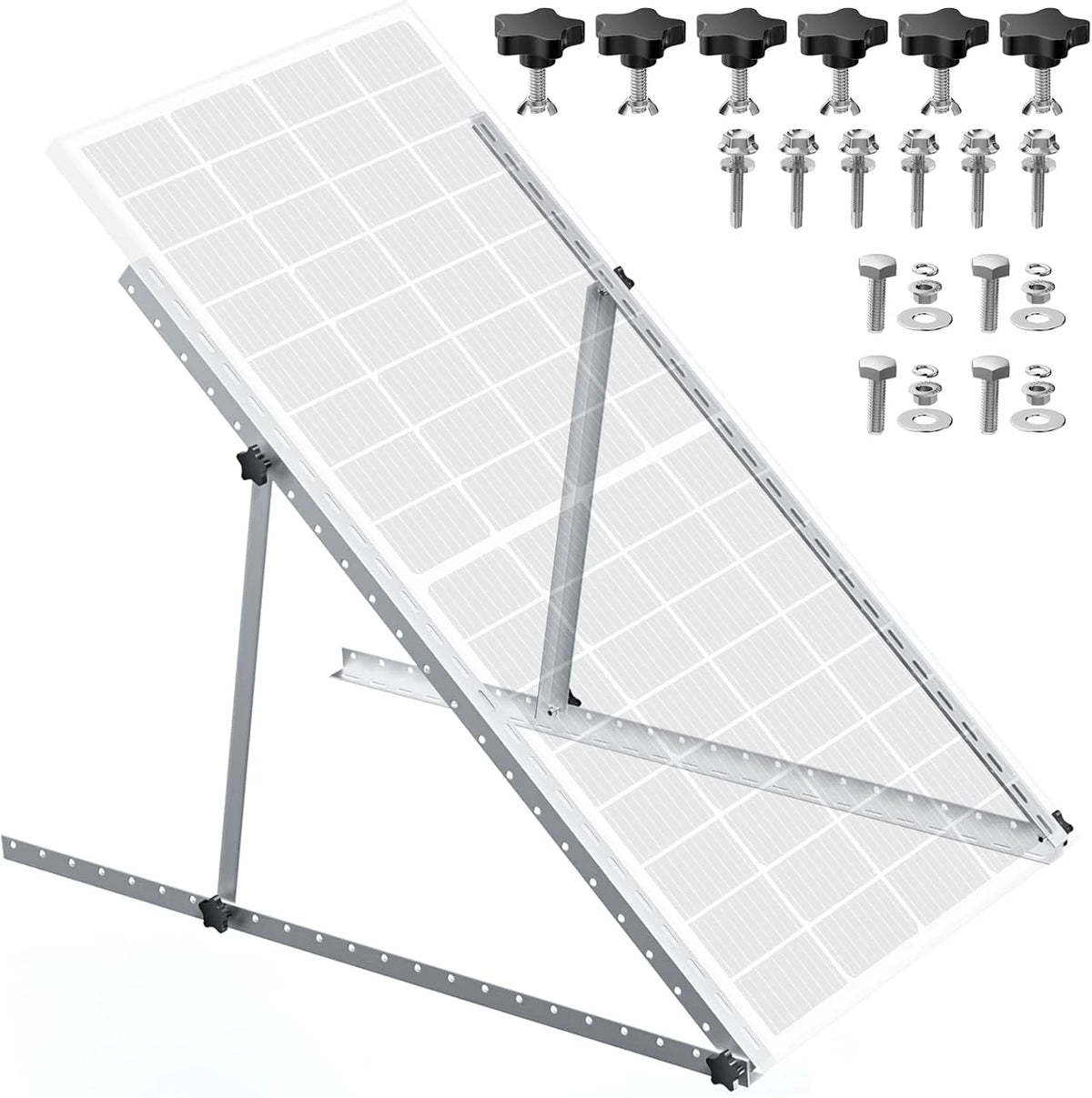 47/45 Inch Upgraded Adjustable Solar Panel Tilt Mount Bracket Foldable Tilt Legs Stand Supports 100‑500W Solar Panels 1/2/4 Pack for Roof RV Boat