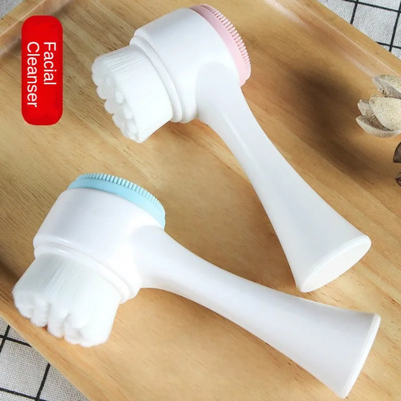 Double-Sided Silicone Facial Cleansing Brush