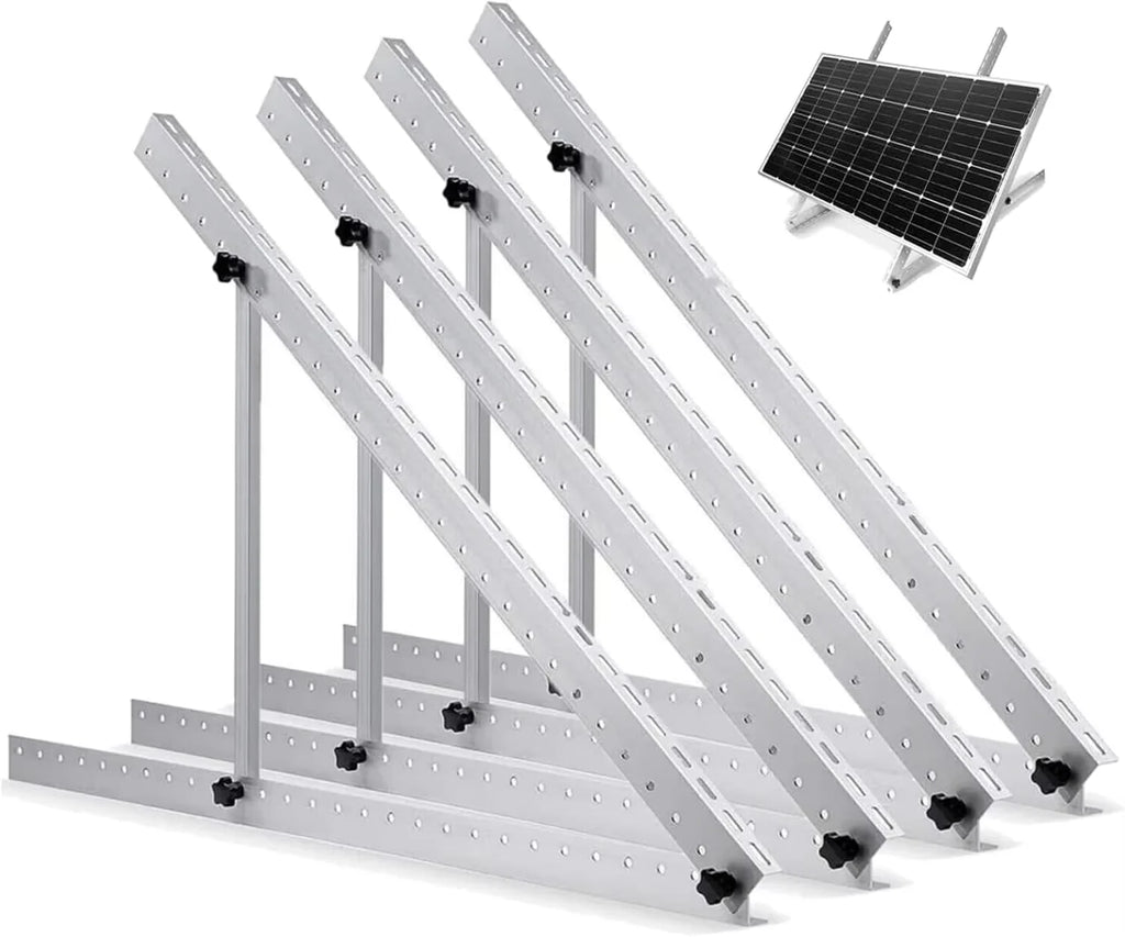47/45 Inch Upgraded Adjustable Solar Panel Tilt Mount Bracket Foldable Tilt Legs Stand Supports 100‑500W Solar Panels 1/2/4 Pack for Roof RV Boat