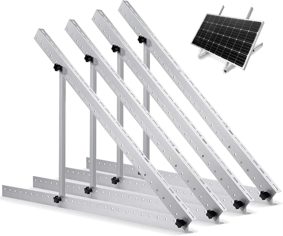 47/45 Inch Upgraded Adjustable Solar Panel Tilt Mount Bracket Foldable Tilt Legs Stand Supports 100‑500W Solar Panels 1/2/4 Pack for Roof RV Boat