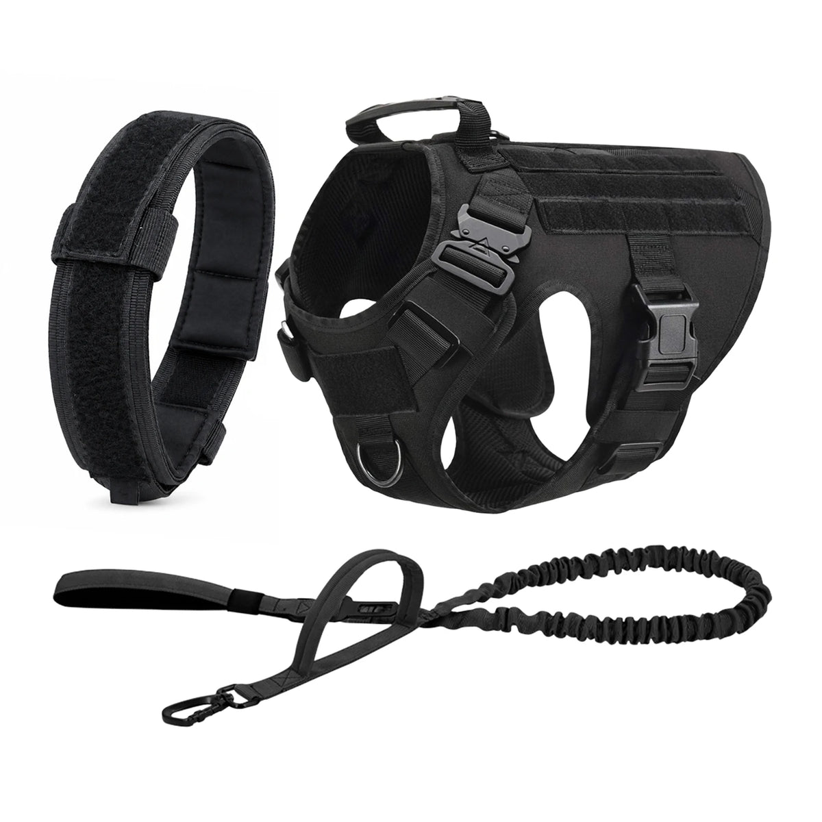 Tactical Dog Harness with MOLLE Pouches, No-Pull Training Vest for Medium and Large Dogs