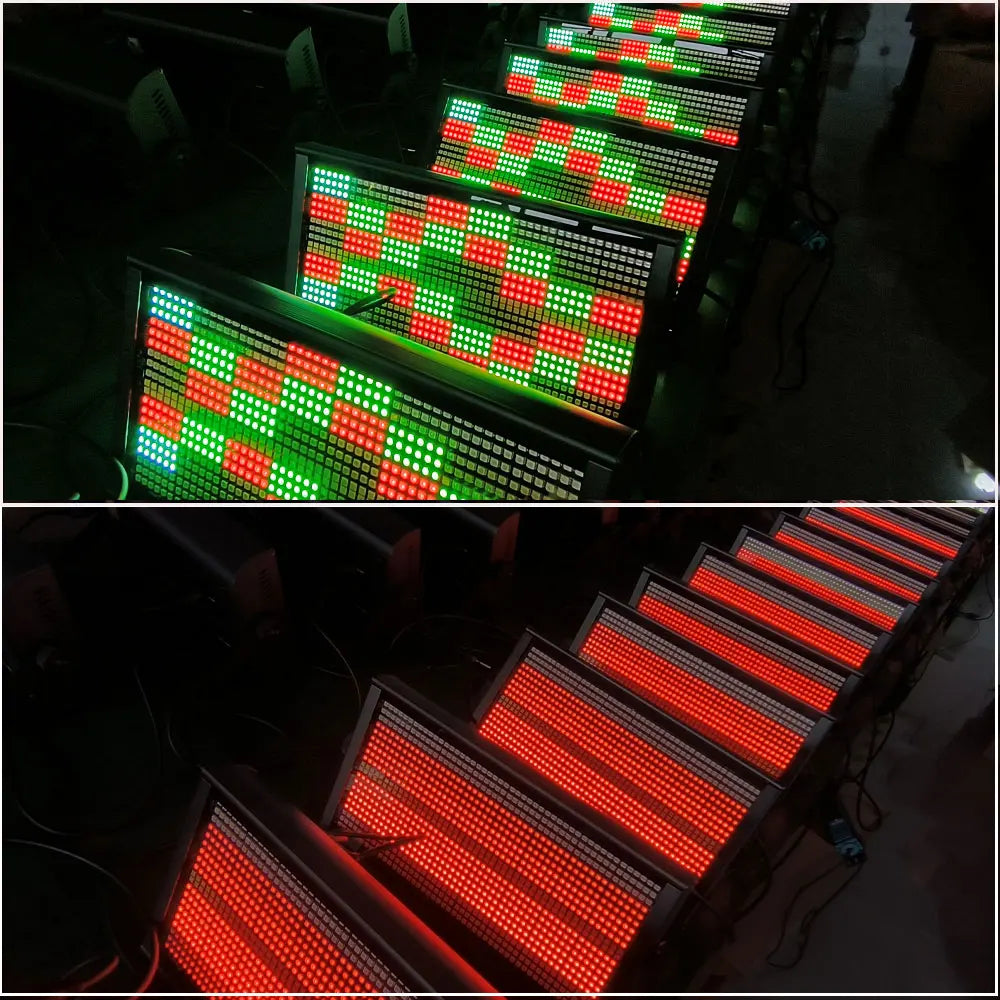 1/4PCS 200W 48+8Segmente Strobe LED 864RGB+96White LED Strobe Voice Control DMX Super Bright DJ Disco Wish Bar Party Stage Light