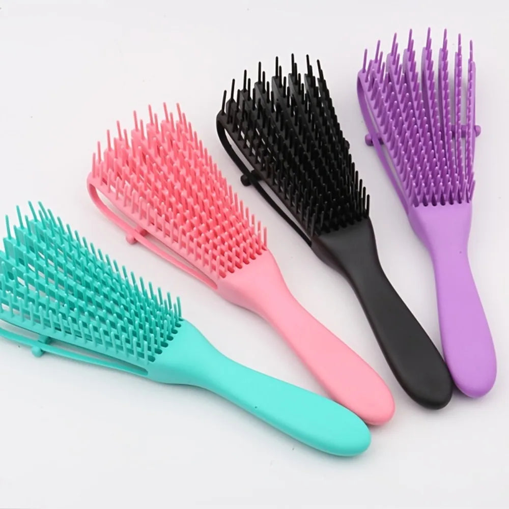 Detangling Hair Brush with Scalp Massage, Flexible Vented Brush for Curly and Thick Hair