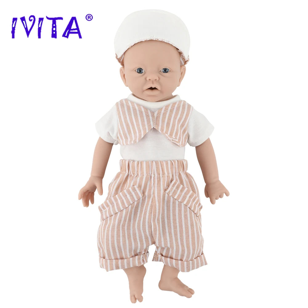 Unpainted Full Body Silicone Reborn Baby Dolls Lifelike Newborn Doll Baby DIY Blank Kit for Children Christmas Toys
