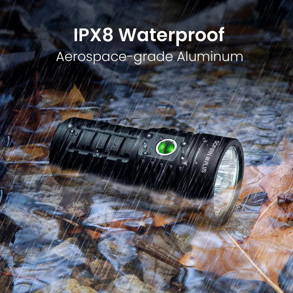 Q8 Plus Super Powerful LED Flashlight 16000lm USB C Rechargeable 21700 Anduril 2.0 Torch XHP50B Reverse Charging