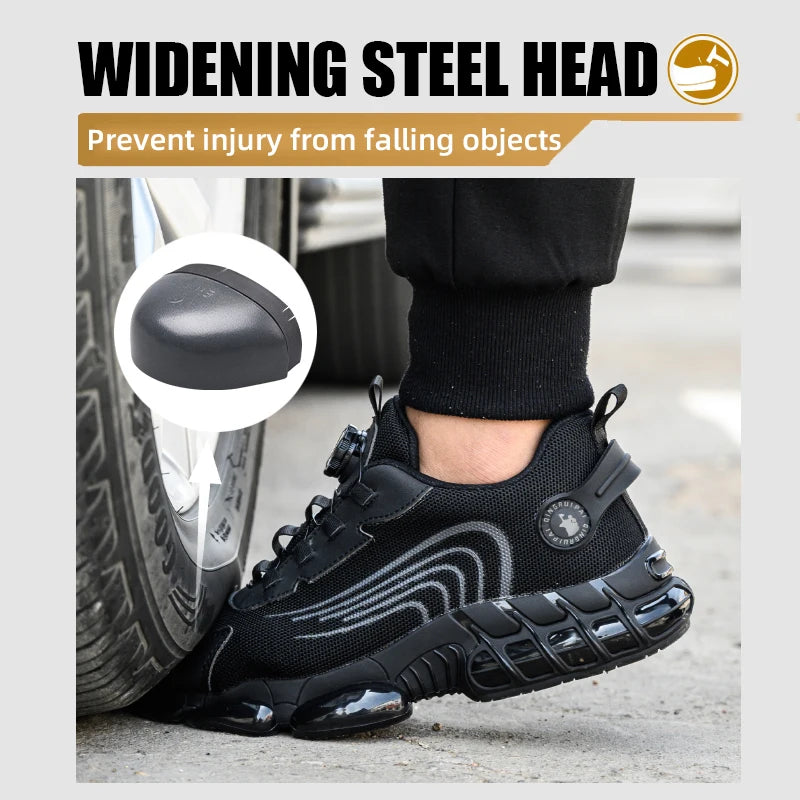 Steel Toe Slip-On Work Shoes, Puncture Resistant