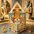 DIY Book Nook Kit, Egyptian Pyramid 3D Wooden Bookshelf Insert