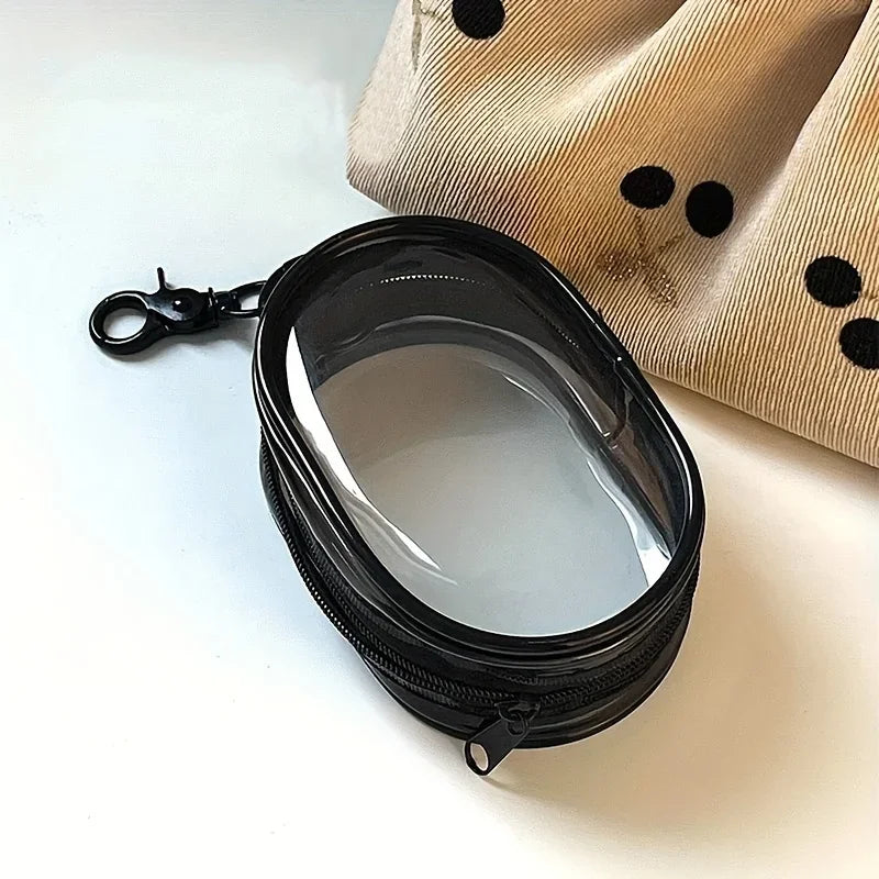 Mini Clear Zipper Pouch with Keychain Loop