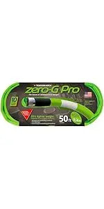 zero-G 4001-50 Lightweight, Ultra Flexible, Durable, Kink-Free Garden Hose, 5/8-Inch by 50-Feet,Black