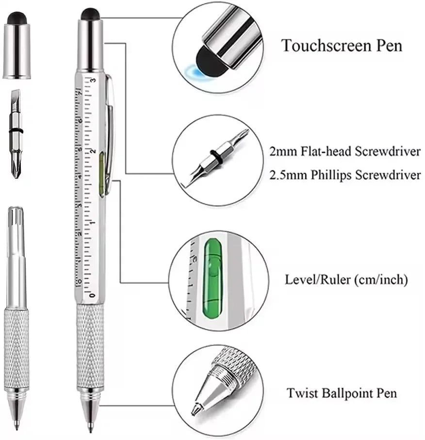 7-in-1 Stylus Pen with Screwdriver & Ruler
