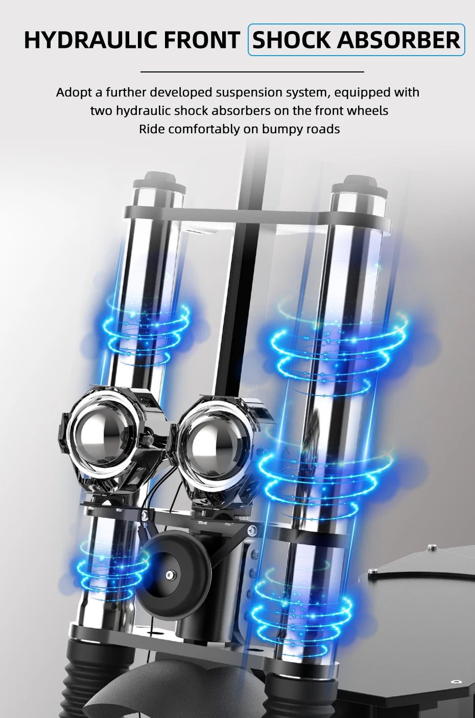 60-85KM/H Fast Electric Scooter for Adults, 1200W-6000W High Power E Scooter Single/Dual Motor, 48V 52V 60V 72V Long Range 40-100KM, 10Ah-30Ah Battery, 11 Inch Off Road Fat Tire All Terrain Electric Scooter with Dual Suspensi