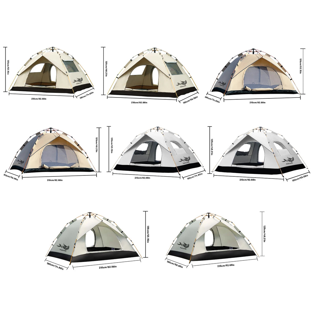 Pakicetus Instant Setup Pop-Up Tent, Waterproof Sun & Rain Protection for Camping Beach Fishing