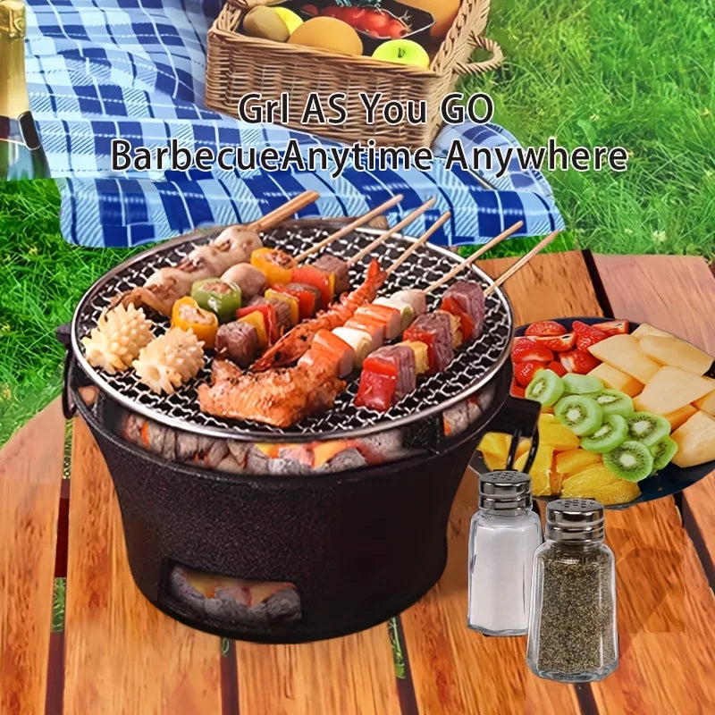 Cast Iron Charcoal Camping Stove for Outdoor Cooking