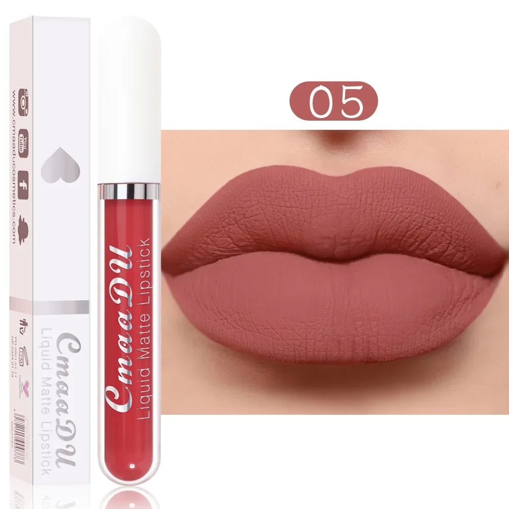 1/3pcs Matte Lipstick Set Liquid Waterproof Velvet Sexy Red Lip Gloss Kit Makeup Lasting Non-stick Cup Lip Tint Beauty Cosmetics