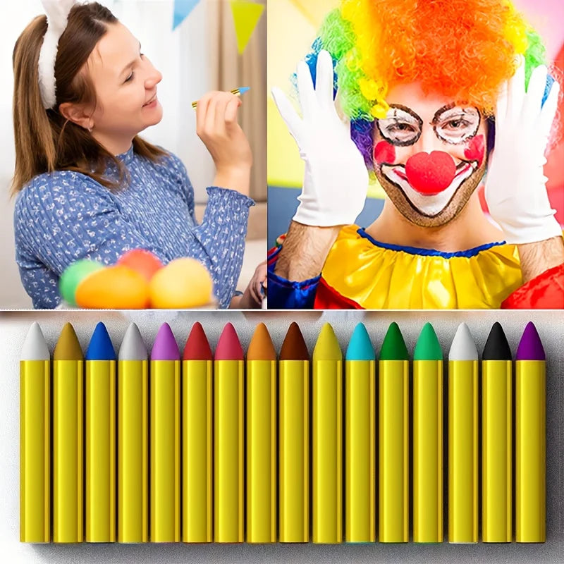 28/36pcs Face Paint Crayons Set Makeup Sticks,Non-Toxic Safe Face&Body Painting Art Crayons kit for Halloween,Cosplay,Mardi Gras