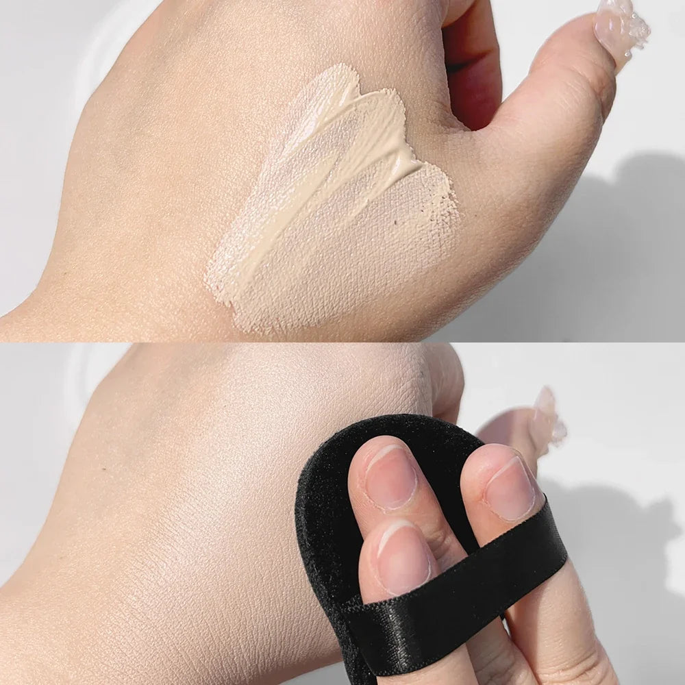 1/20pcs Black Velvet Cosmetic Puff with Box Loose Setting Powder Puffs BB Cream Foundation Powder Pad Beauty Makeup Tools