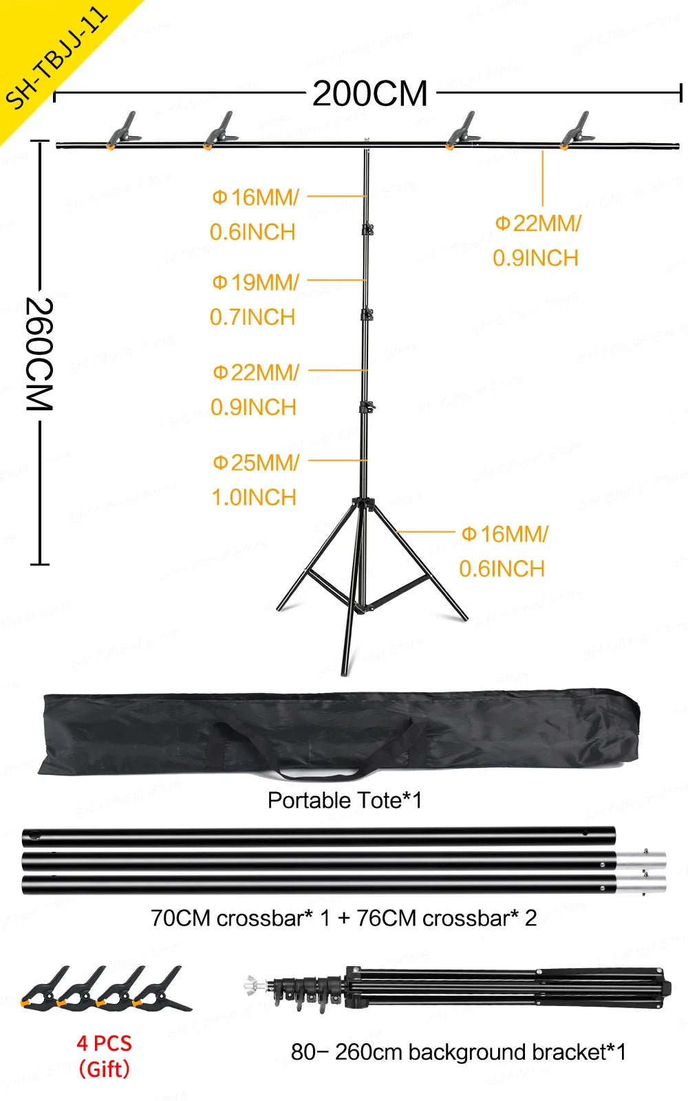 Photography Photo Studio T-Shape Backdrop Background Stand Frame Support System Kit For Video Chroma Key Green Screen With Stand