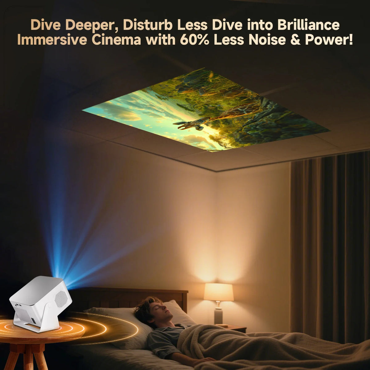 Android 14 900ANSI Projector Auto Focus Native 1080P Support 8K With Wifi6 BT5.4 Portable Movie Outdoor HY350Max