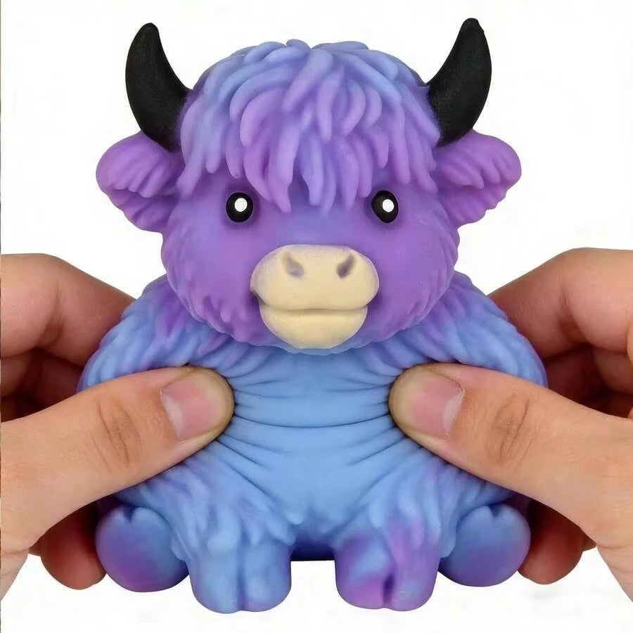 Highland Cow Squishy Toy, Slow Rebound Stress Relief Fidget