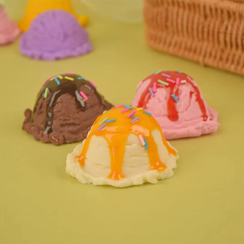 Simulation Ice Cream Ball Model Fake Sweet Cone Dessert Shop Lifelike Decor Photography Props Display Fake Food Model Ornament