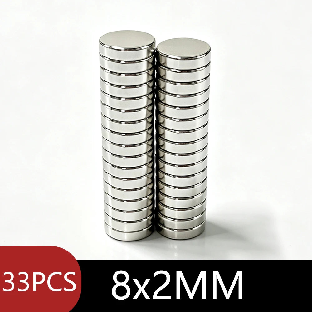 Round Disc Strong Magnets Silver Plated Magnets Tiny Circular Flat Magnets Assorted Sizes for DIY Crafts Model Making Fridge Office Scientific Experiment Household Handicraft Multi‑Scene Application