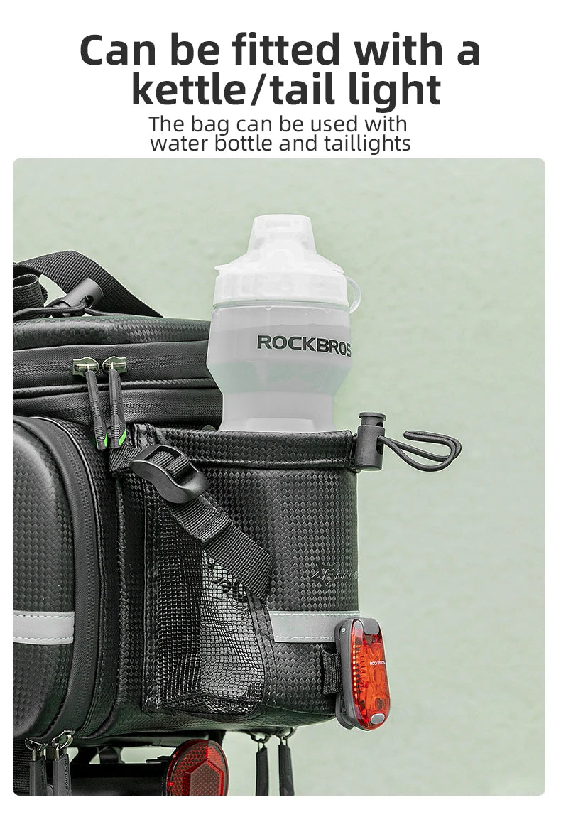 ROCKBROS Bicycle Carrier Bag MTB Bike Bag Trunk Pannier Cycling Large Capacity Travel Bag Package Bags Bicycle Rear Carrier Bags