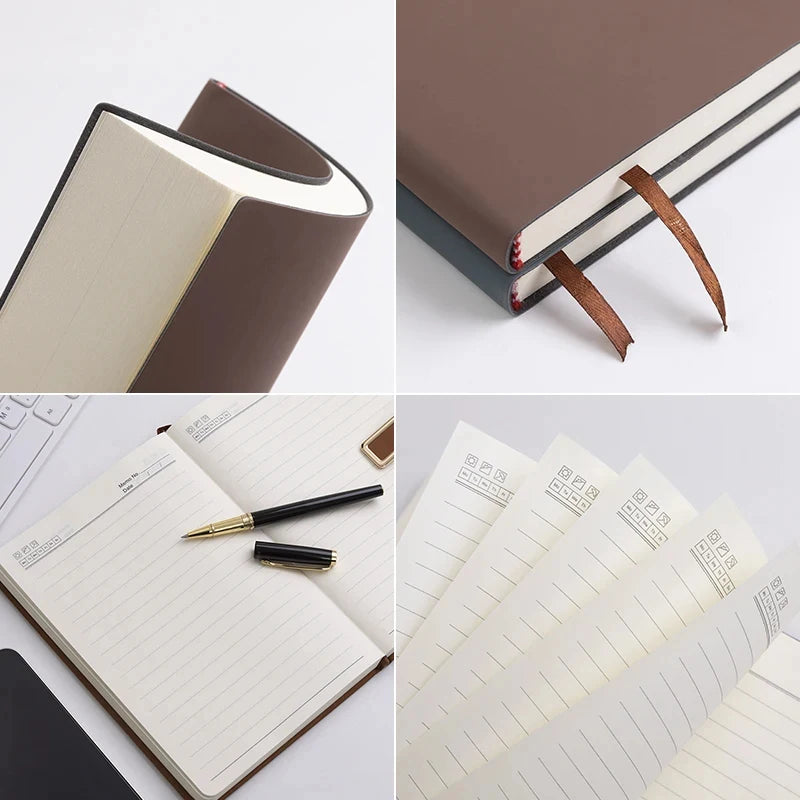A5 PU Leather Softcover Notebook, Waterproof Journal for Writing Diary, Cute Travel Note Taking Planner for Office School Supplies, Gift for Women Men