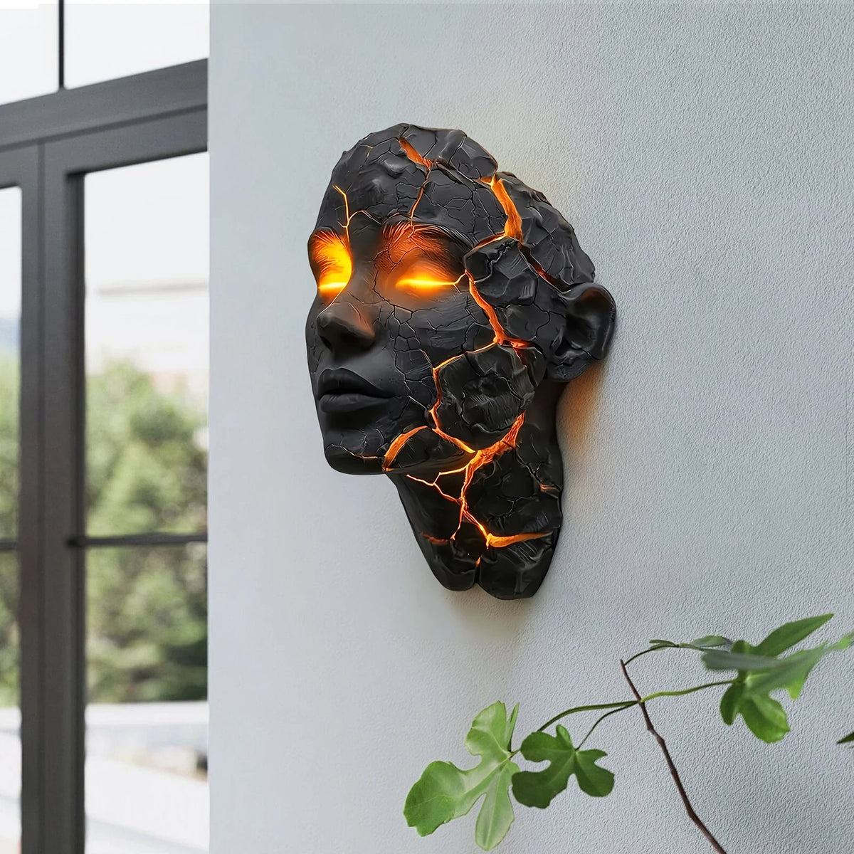 Halloween Broken Soul LED Wall Lamp with LED Illumination Broken Soul Wall Light for Bathroom Reading Studying Nursing Hallway