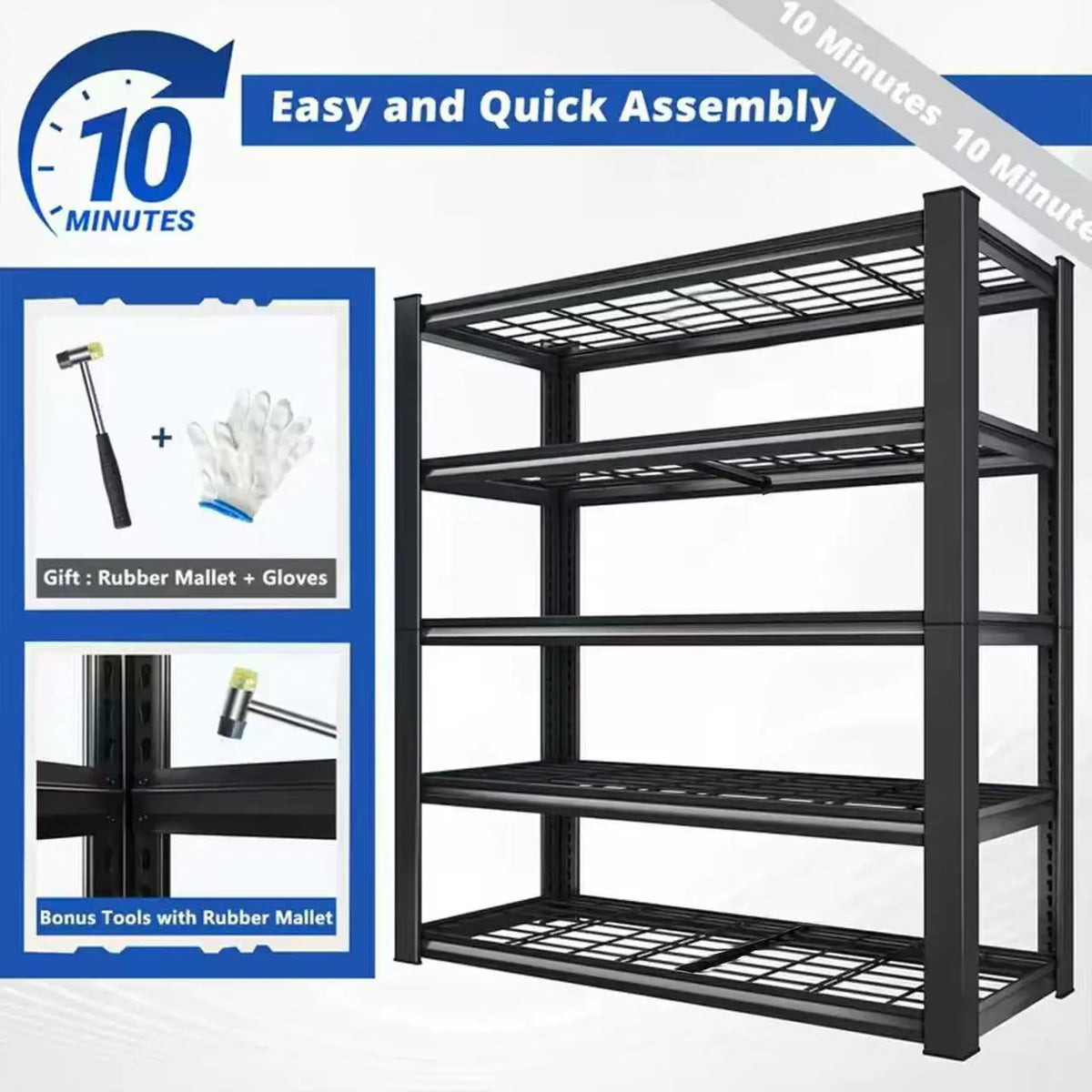 Nnovaroom 72" Adjustable Metal Shelving Unit