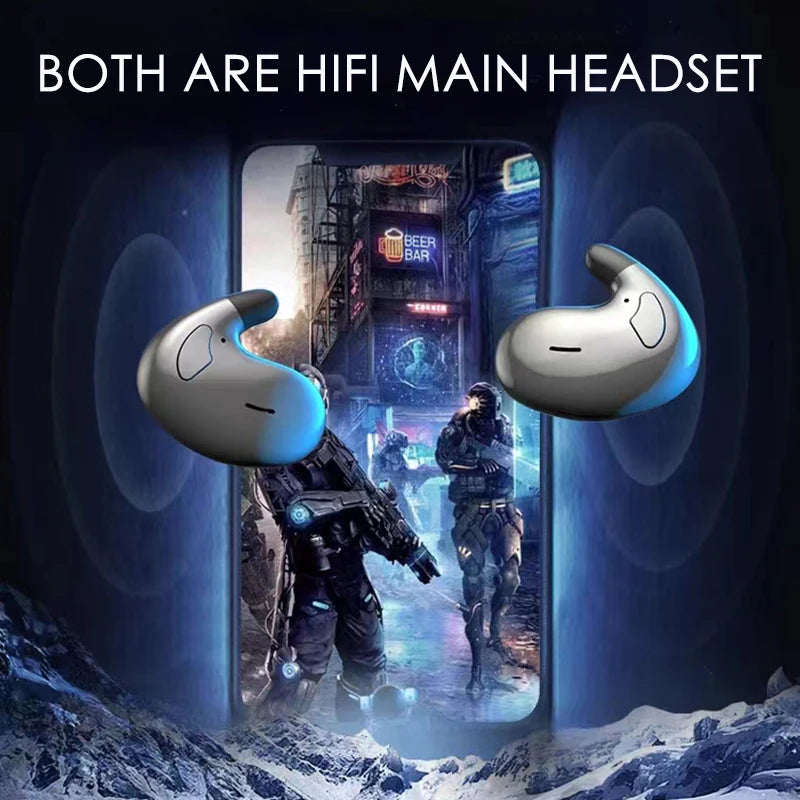 Ultra-Thin Sleep Earbuds, Bluetooth 5.3 Invisible Wireless Earphones for Sleeping and Sports