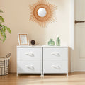 Fabric 2-Drawer Nightstand, Bedside Table with Storage for Bedroom and Living Room