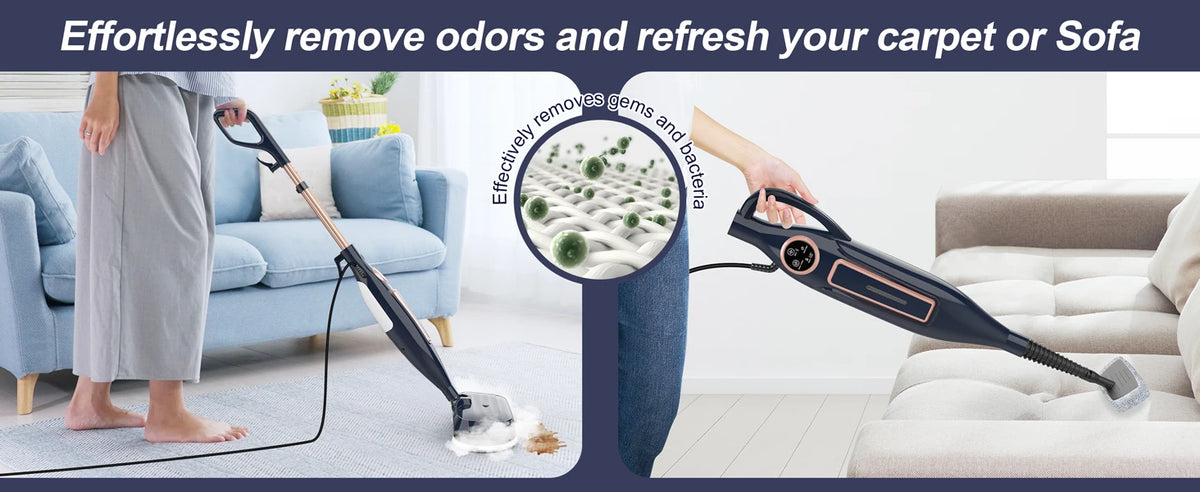 INSE VM6 Steam Mop Cleaner with Rotating Mop Pad 1300W Powerful Floor Steamer 10 in 1 Lightweight Spin Mop for Home Hardwood Laminate Tile